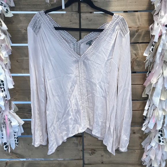 Light Pink Long Sleeve Blouse - Picture 1 of 3